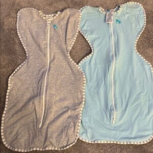 Love to Dream Gray and Blue Swaddle Up Sacks